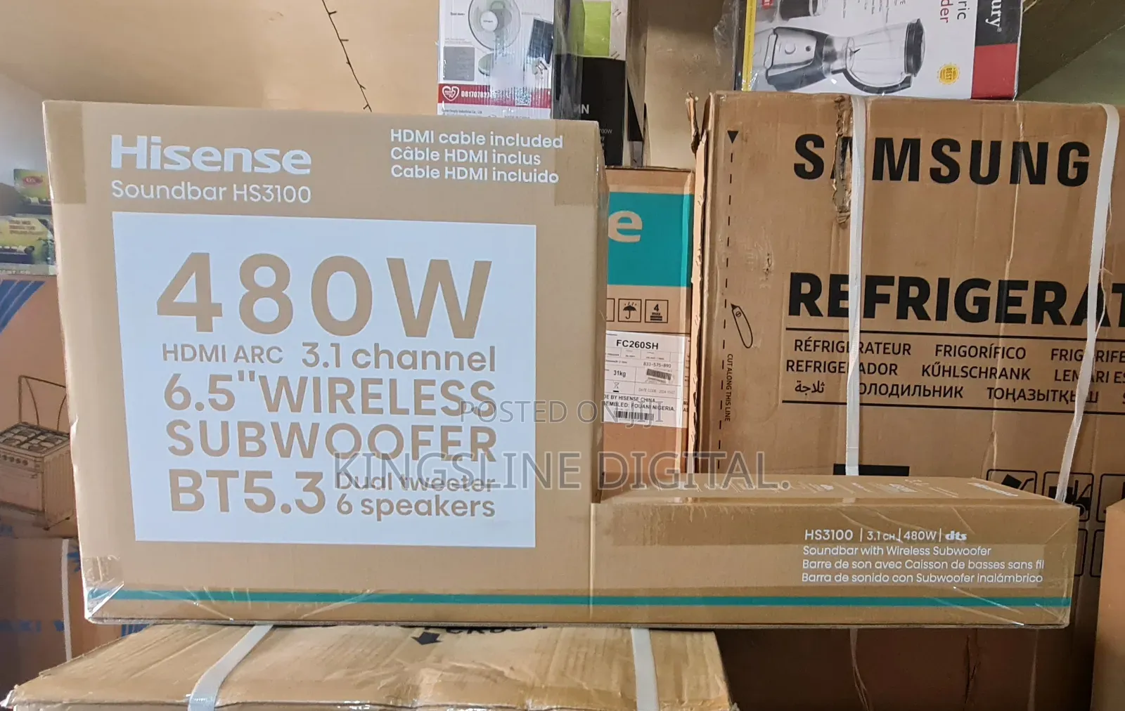 Hisense Hs3100 3.1ch 480w Soundbar With Wireless Subwoofer