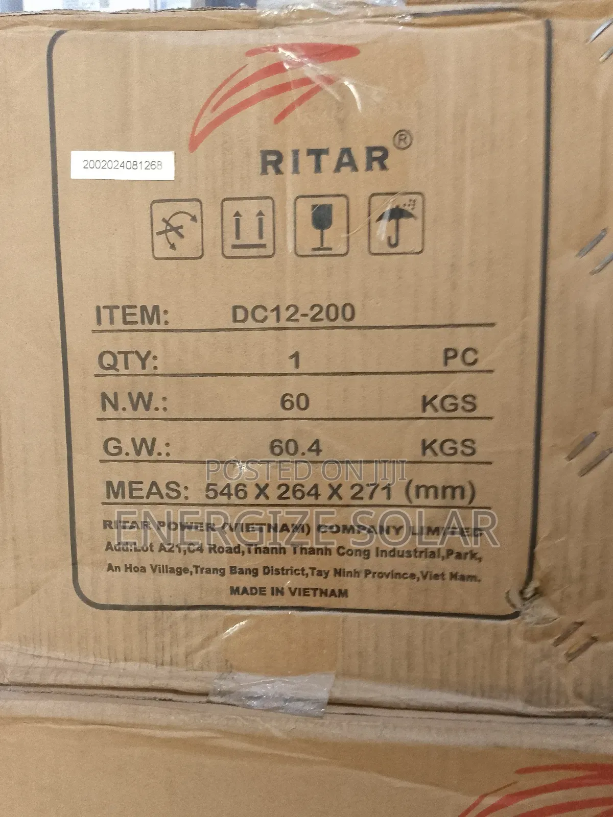 Ritar 12v 200ah Gel Battery