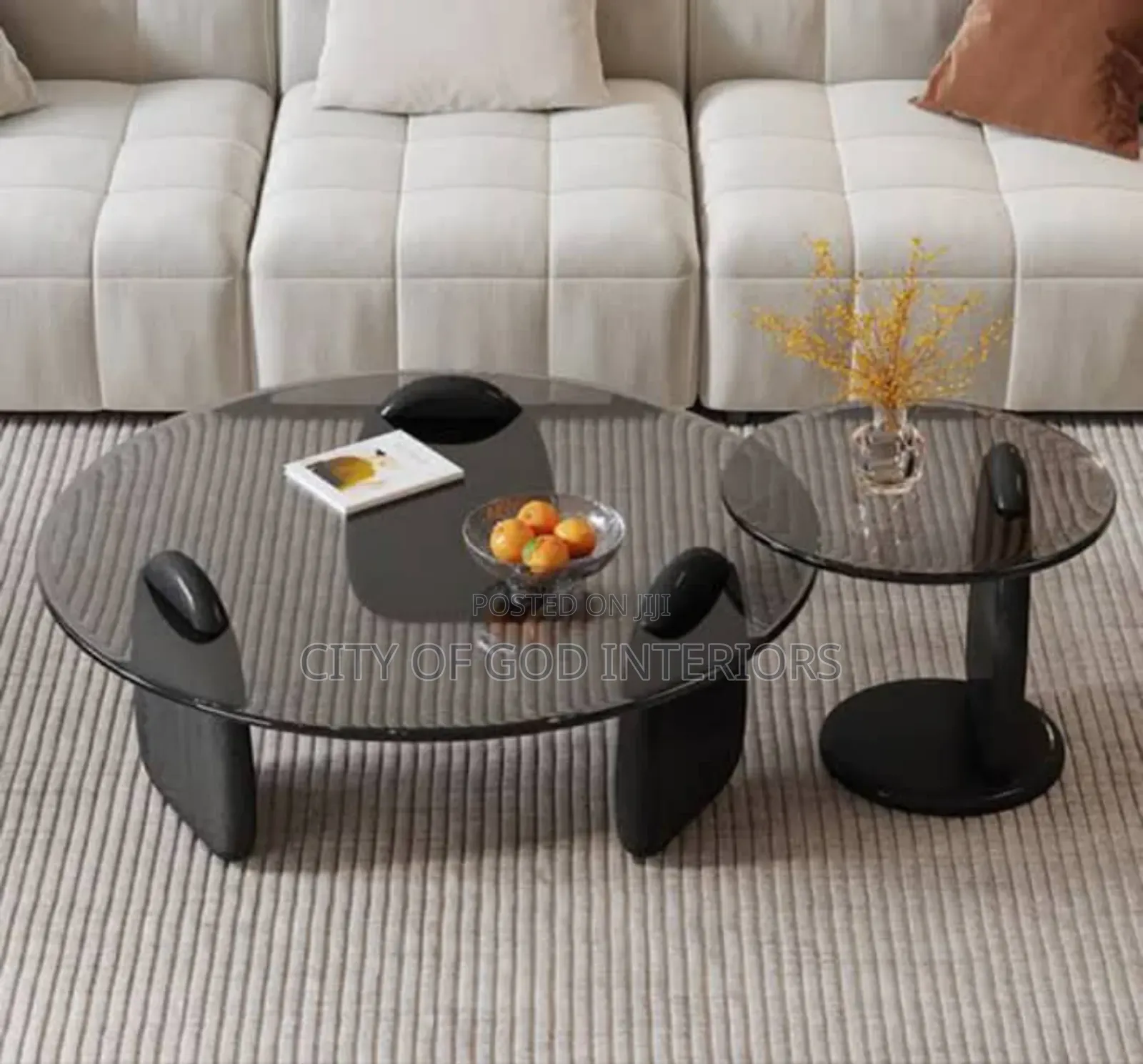 High Quality Imported Center Table Set With Glass Top