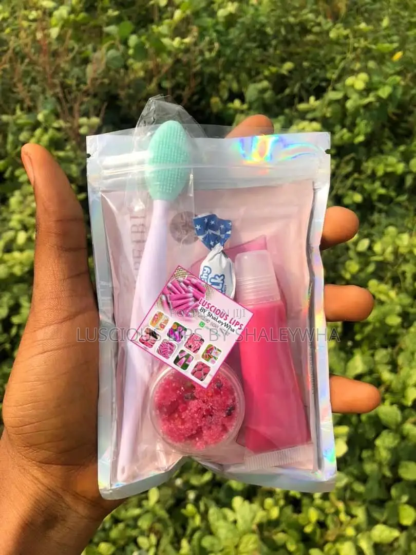 Pink Lips Balm and Lipgloss Made With Love