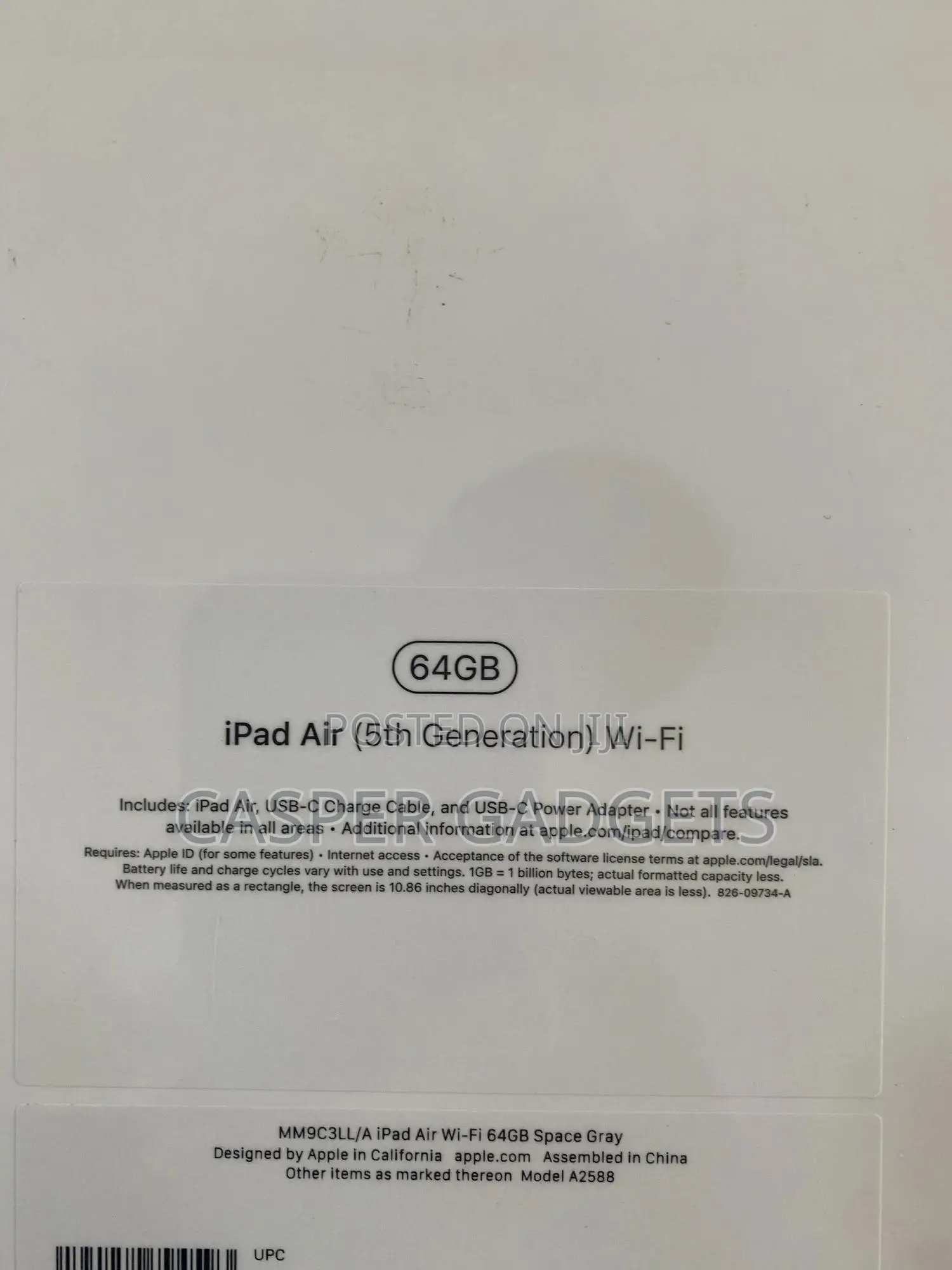 New Apple iPad Air (2022) 64 GB Gray