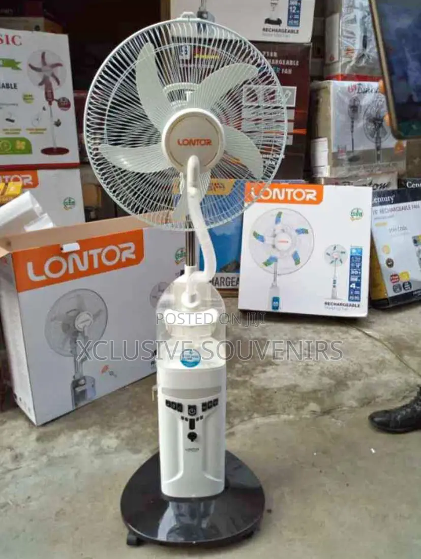 18” Lontor Rechargeable Water Mist Fan