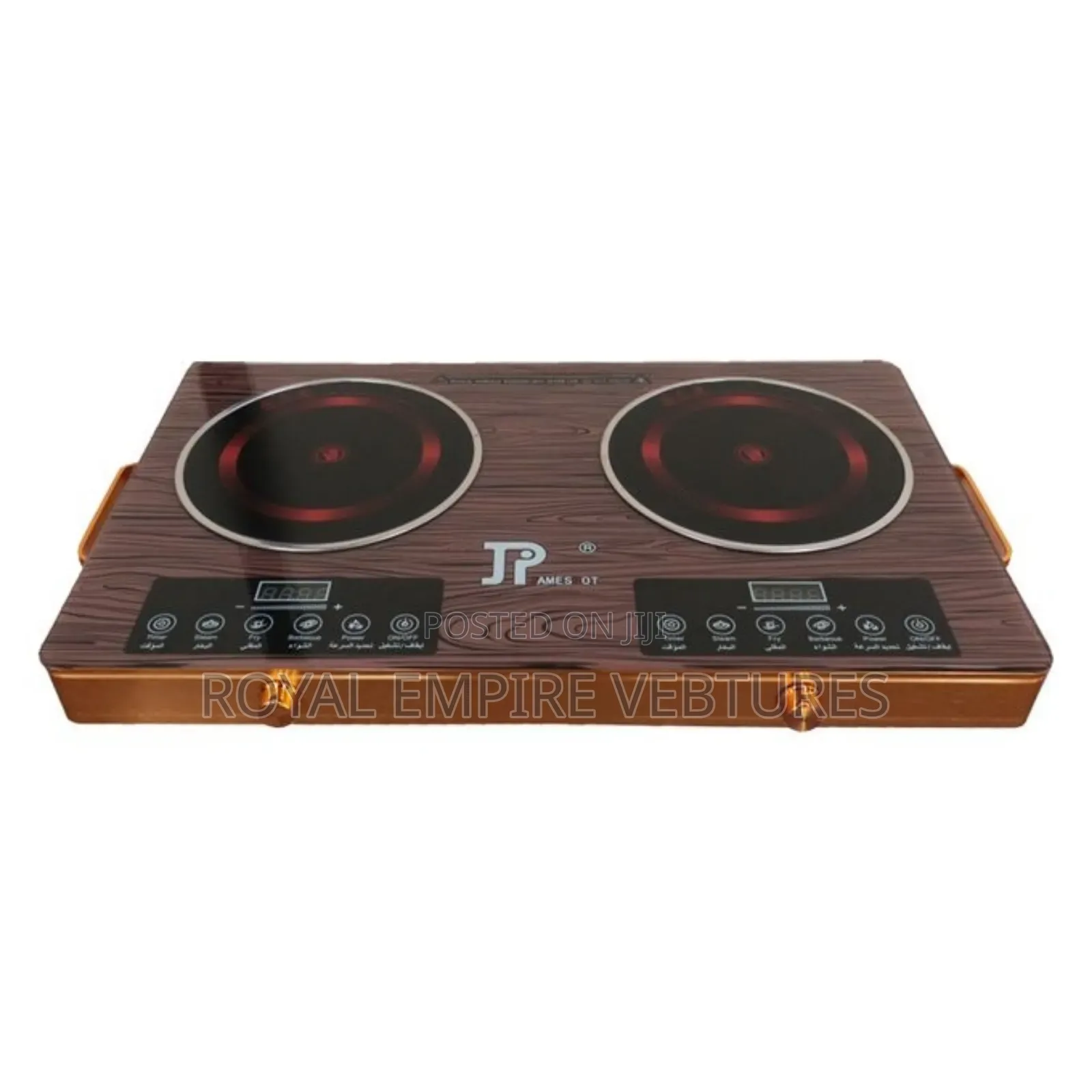 2 in 1 Burner Infrared Table Top Glass Cooker