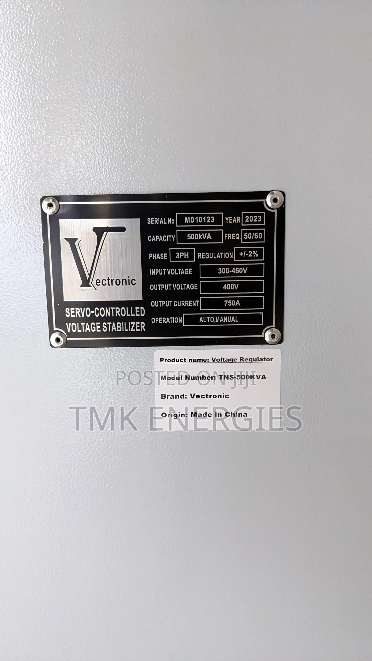 500kva Vectronic 3-Phase Servo Stabilizer