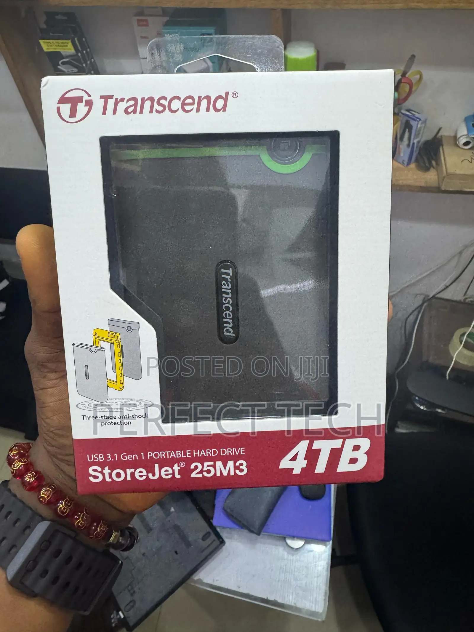 Transcend 4tb Storejet 25h3 Portable Hard Drive