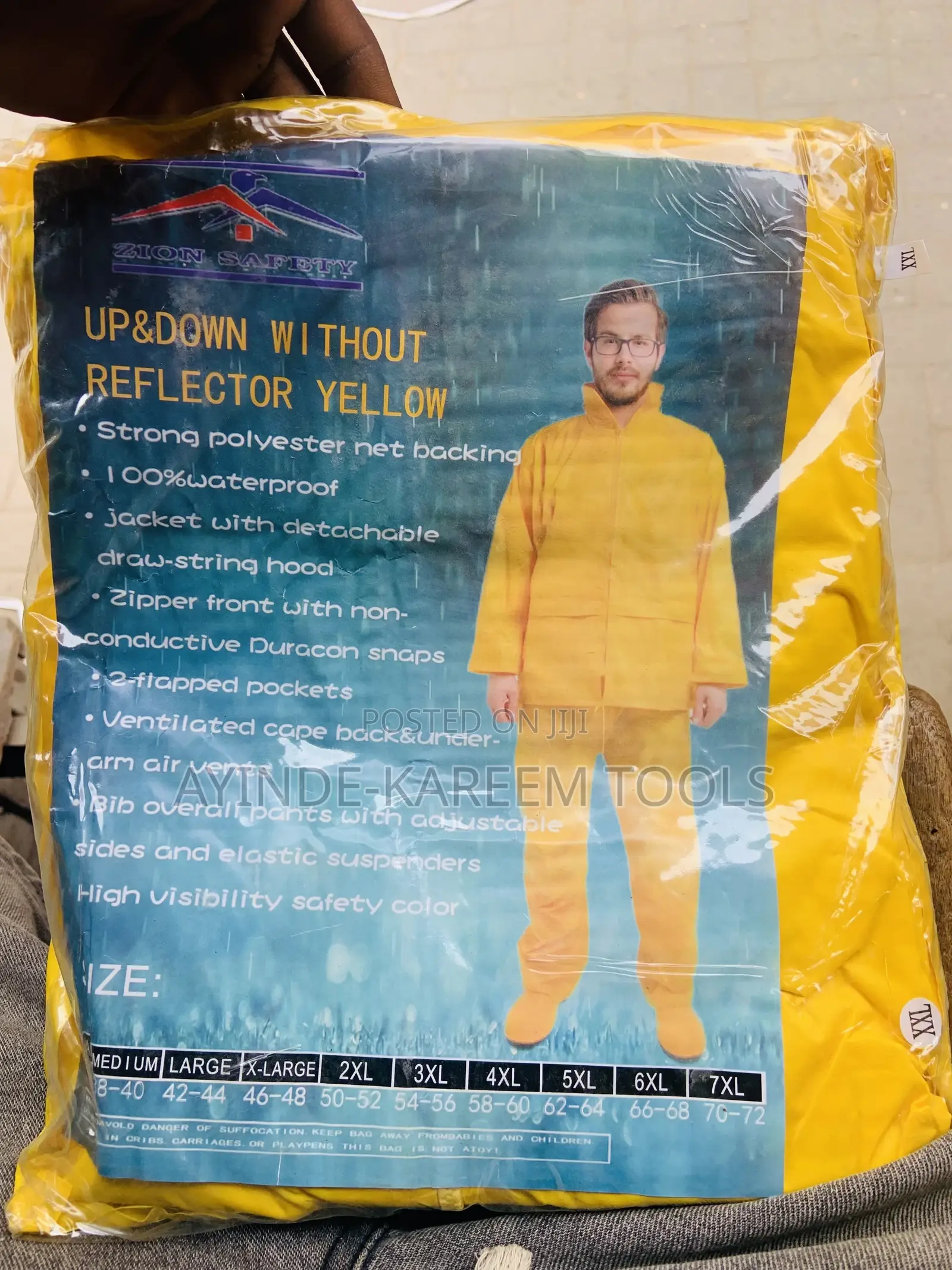 Up And Down Raincoat Without Reflector(Polyester)