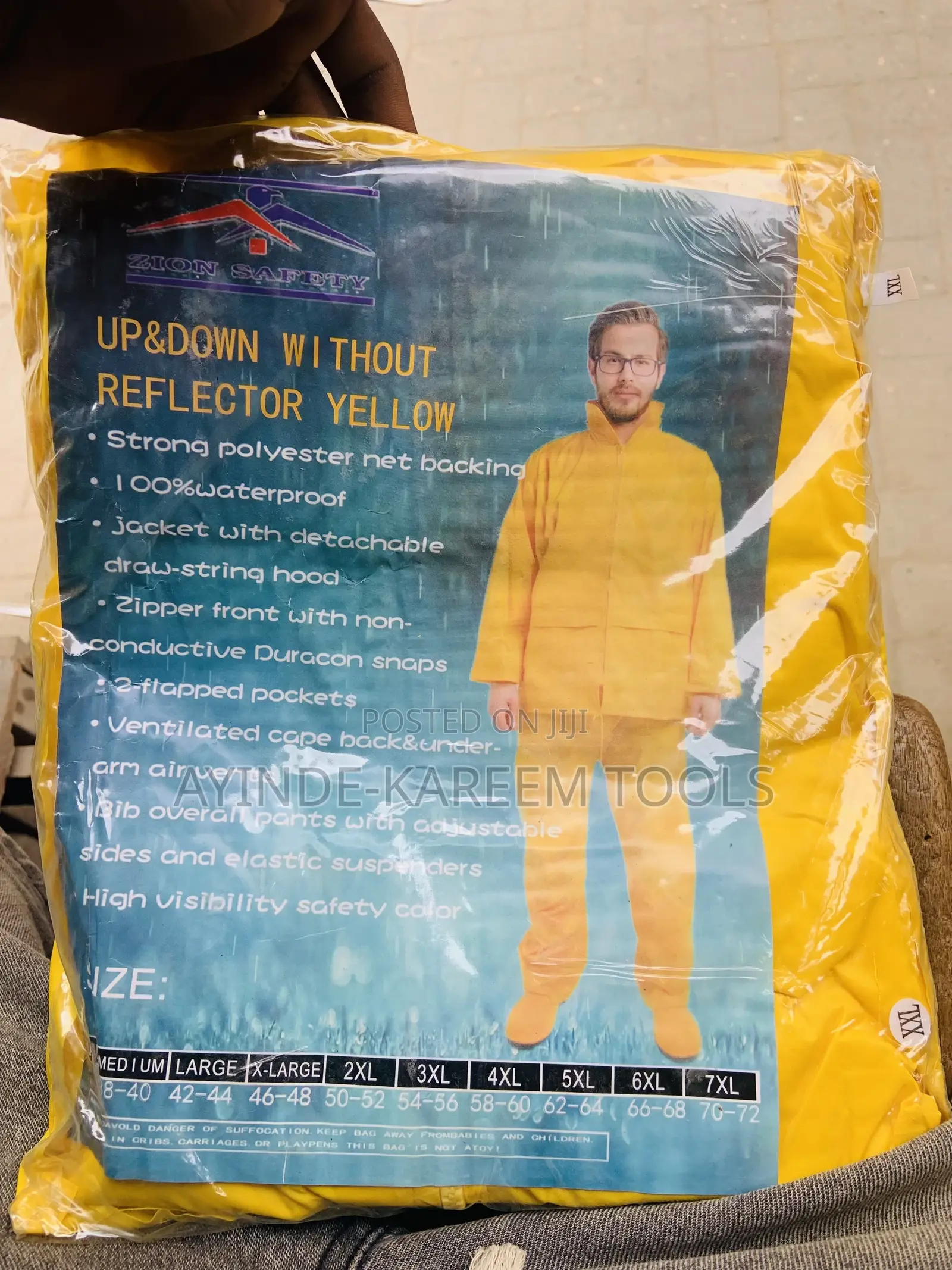 Up And Down Raincoat Without Reflector(Polyester)