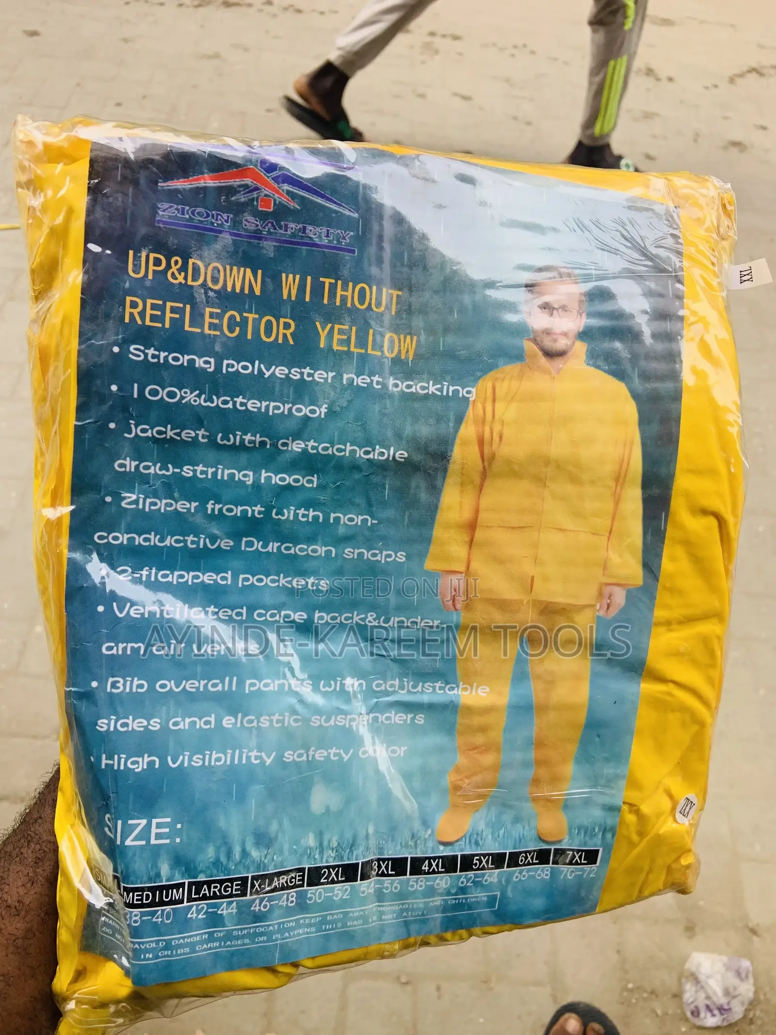 Up And Down Raincoat Without Reflector(Polyester)
