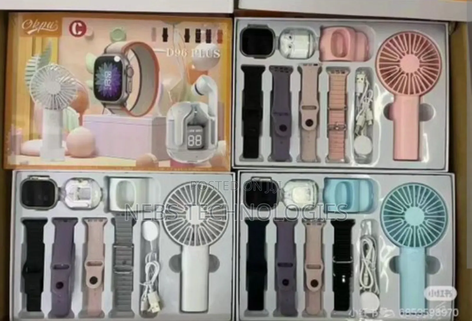 D96 Plus Smartwatch With Hand Fan and Airpod