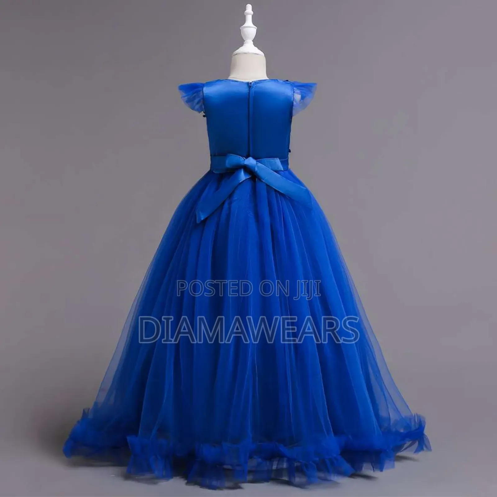 Royal Blue Princess Long Fluffy Princess Classy Ball Gown