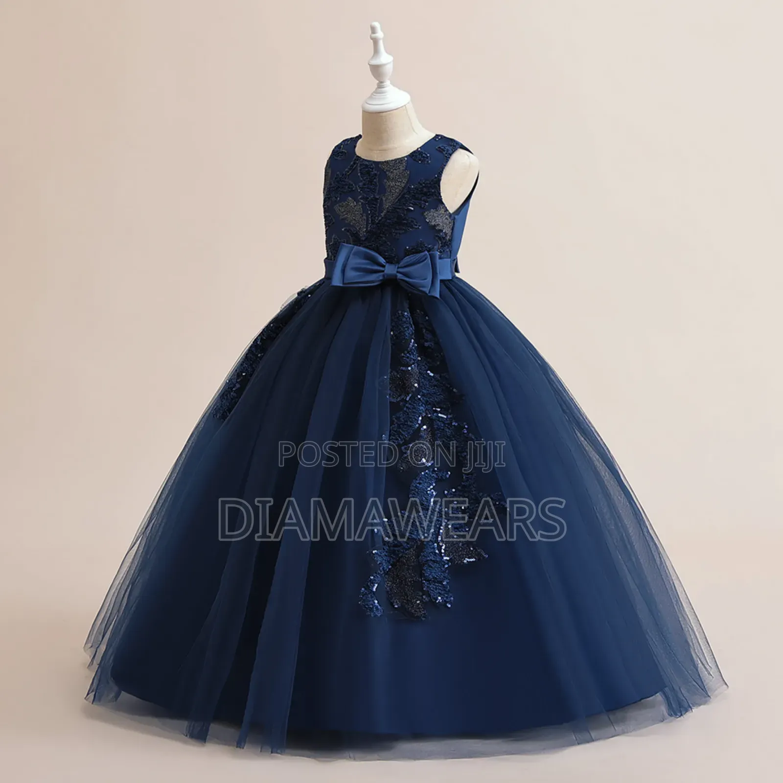 Navy Blue Princess Long Special Even Full Ball Gown