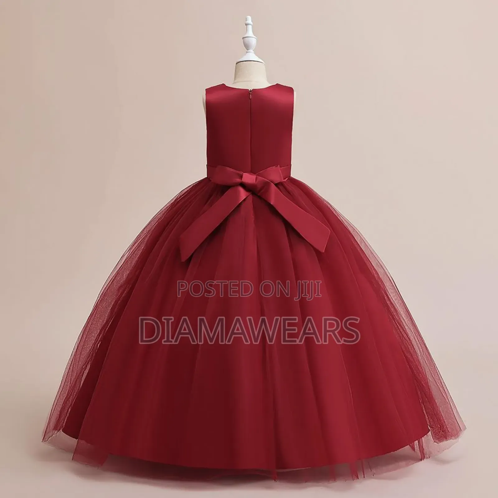 Red Wine Girls Special Event Full Ball Gown