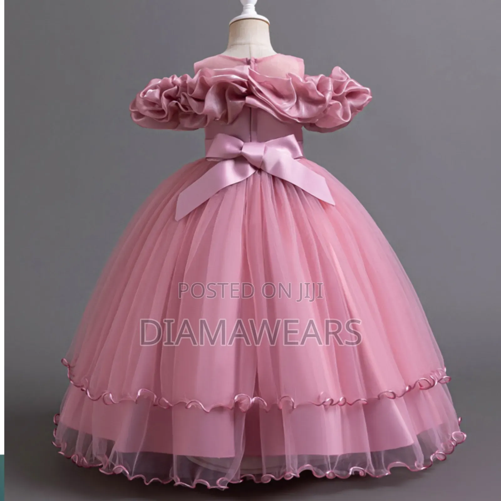 Pink Princess Ruffle Ball Gown