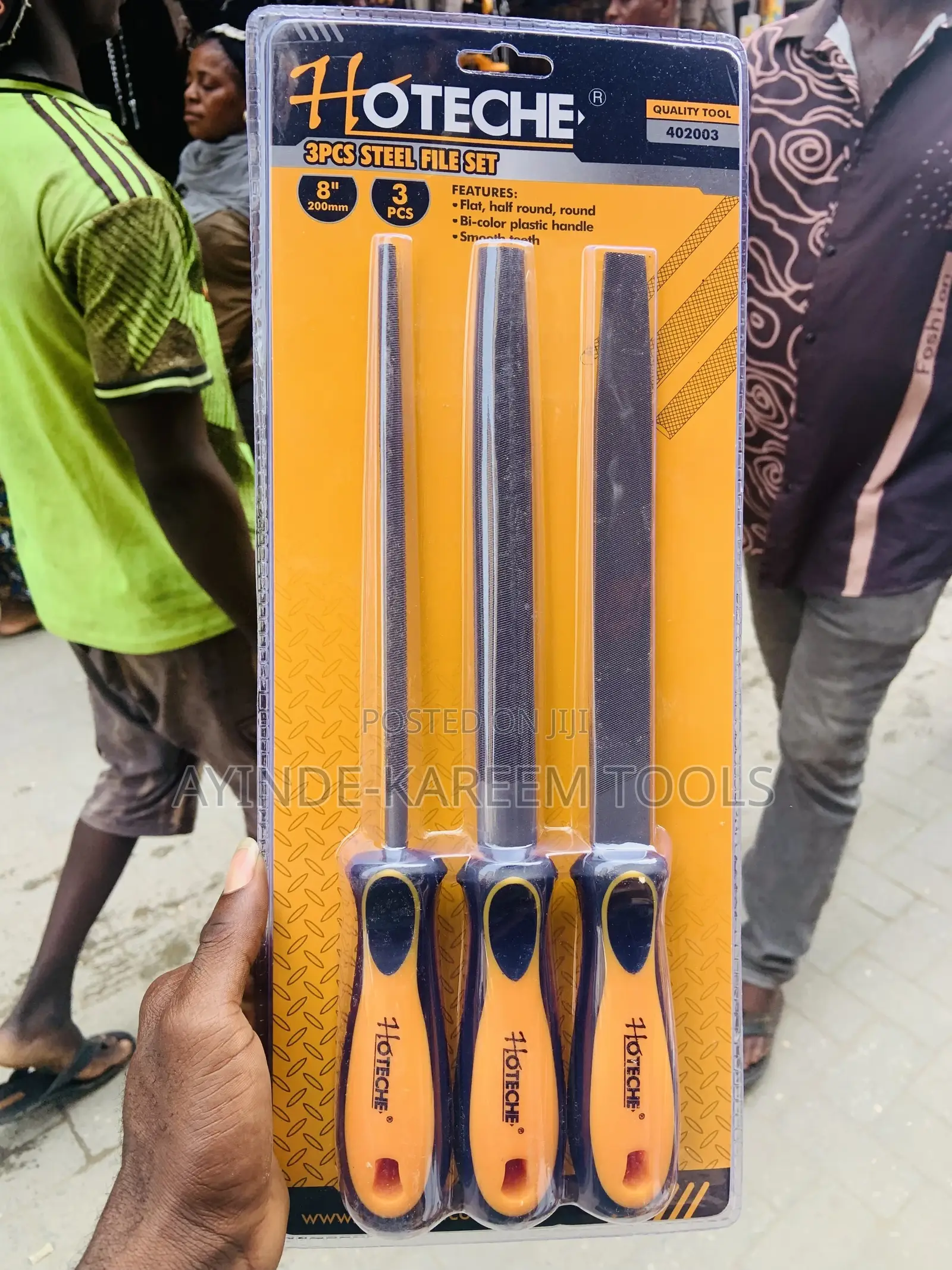 3pcs Steel File Set(Flat ,Half Round,Round)