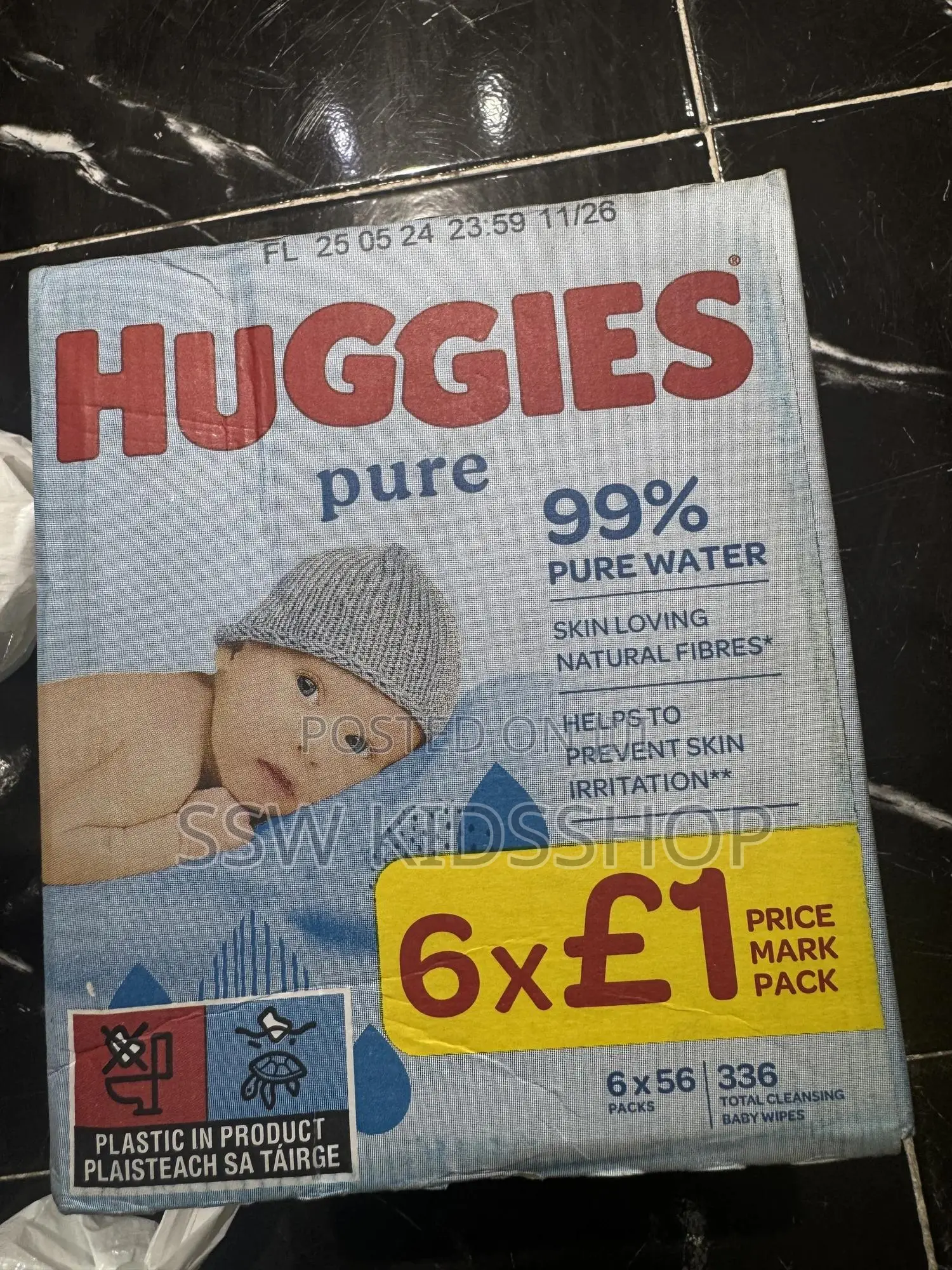 Huggies Pure Wipes By 6