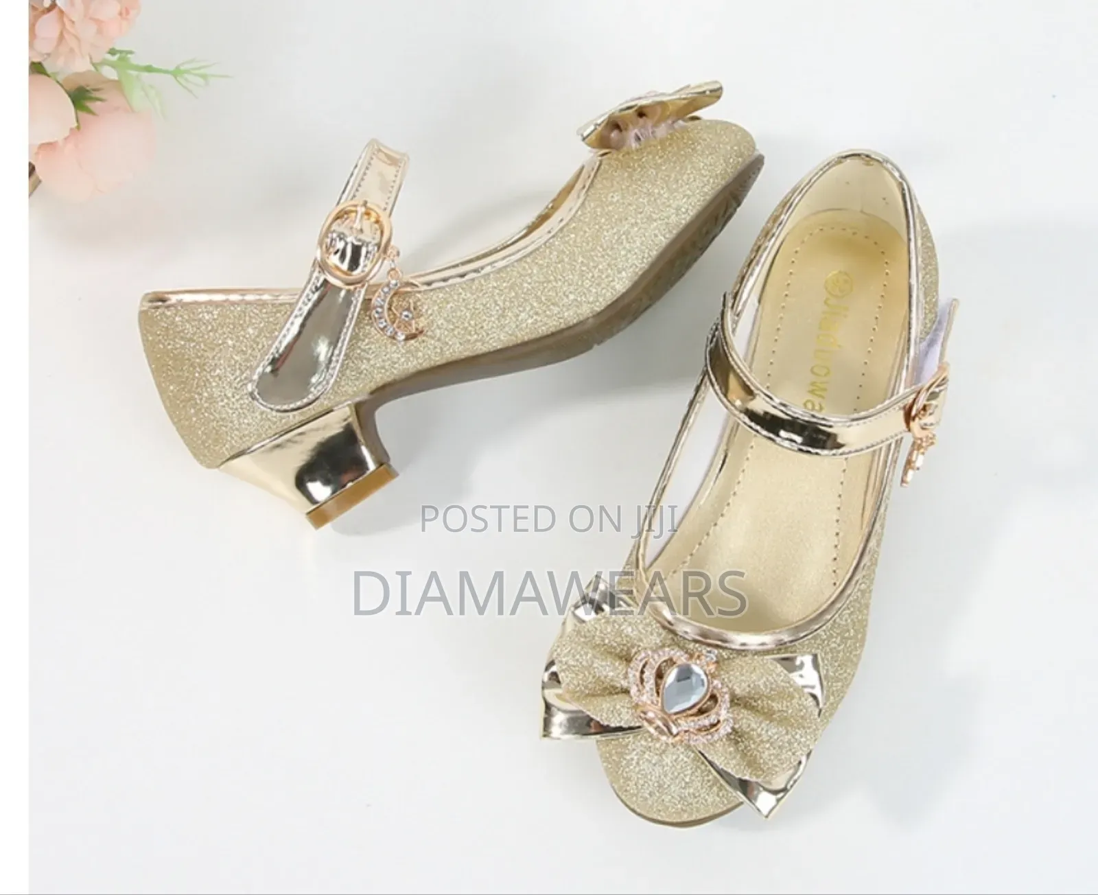 Gold Classy Girls Dress Shoe