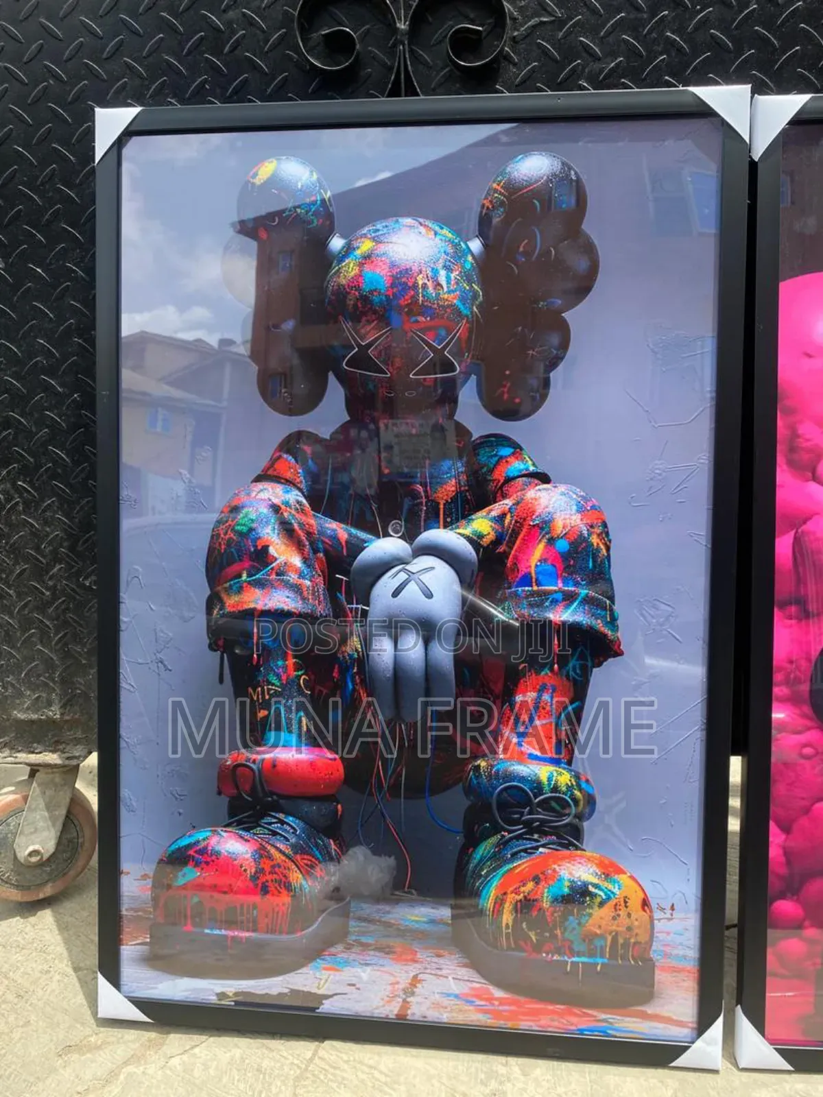 Hd Abstract Kaws Wall Acrylic Glass Frame