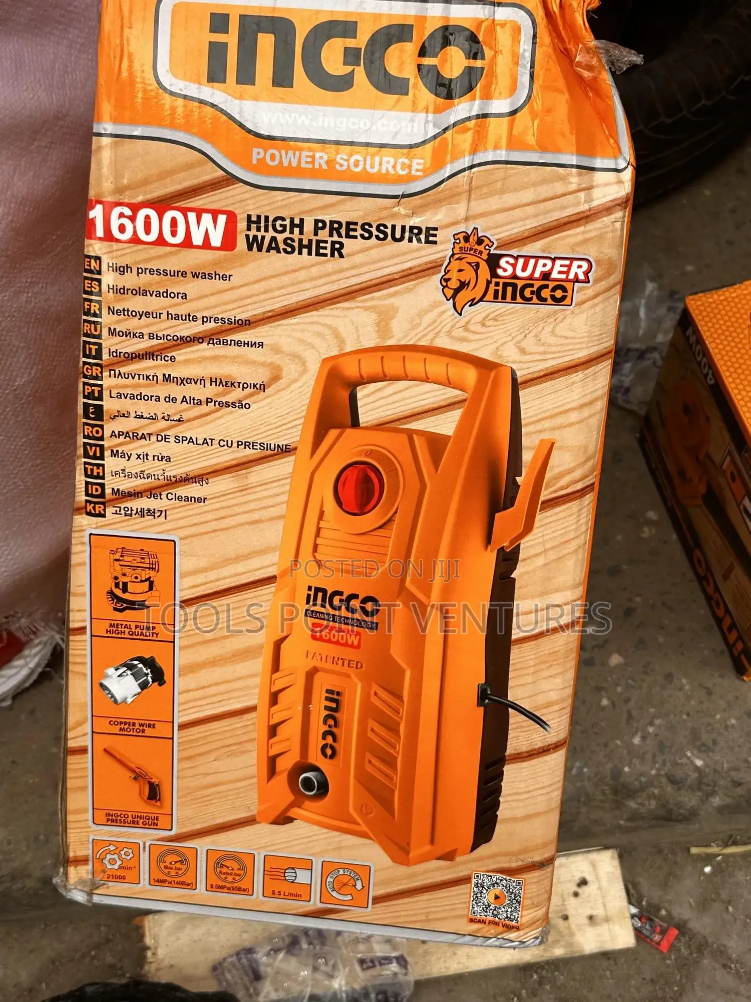 1600w Ingco Pressure Washer
