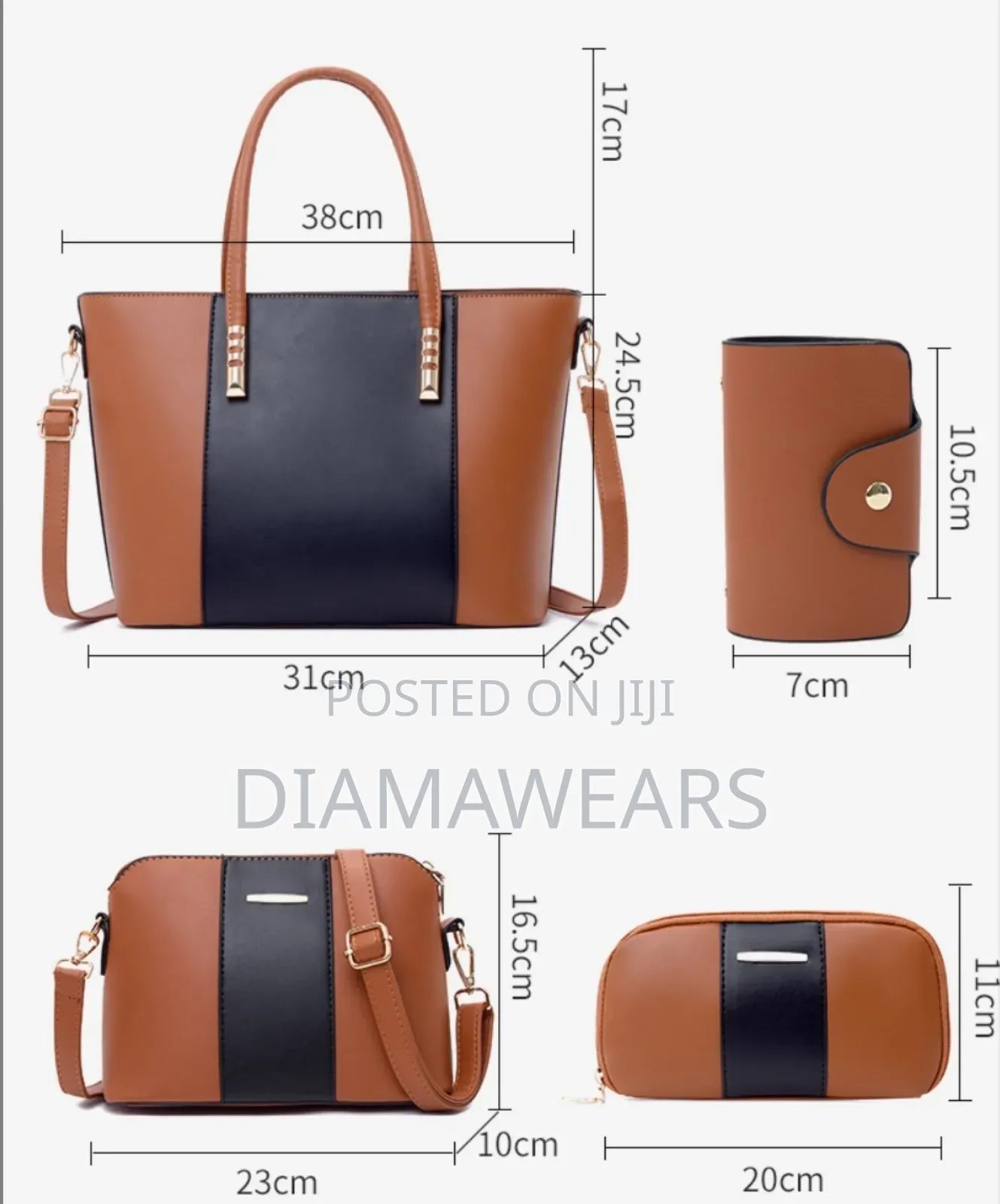 Coffe Black Learthe 2 Comprtment Deep Ladies Hand Bah
