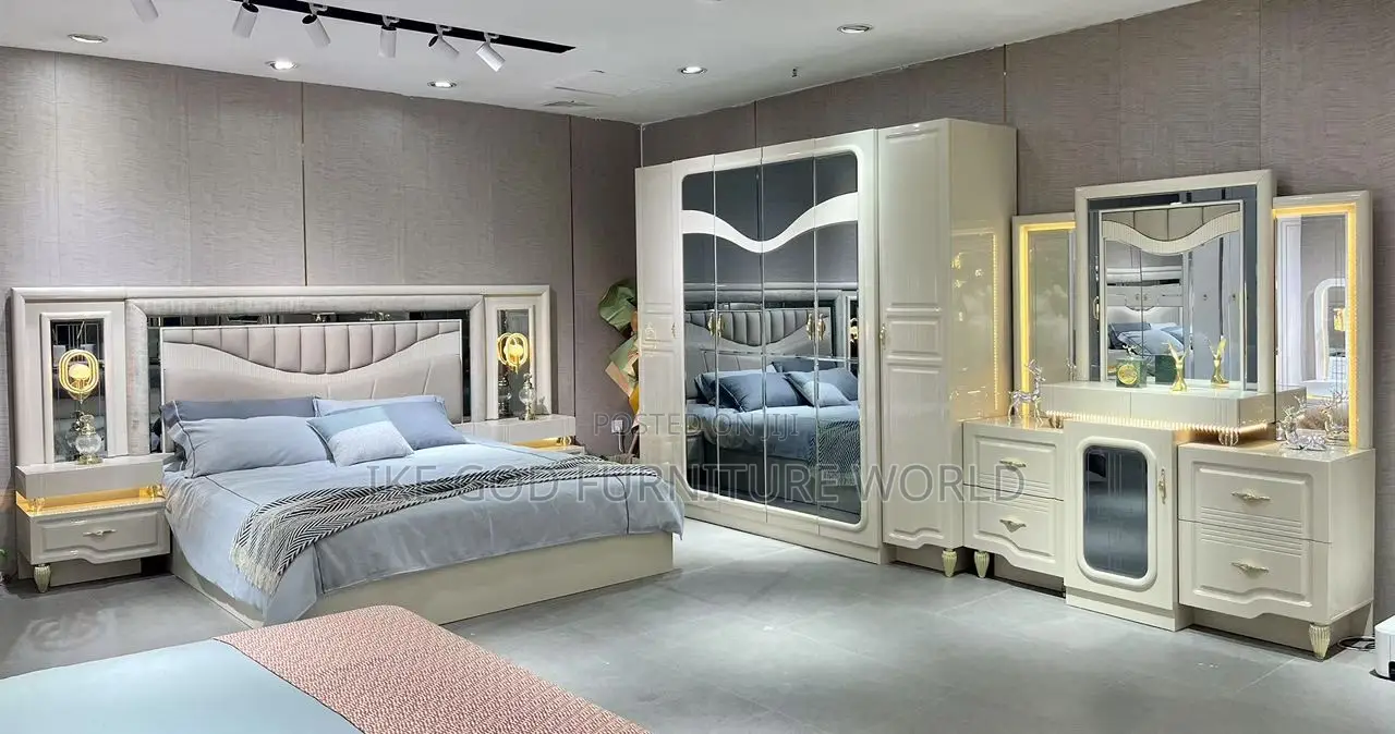 6by7 Imported Turkey Family Bed With Dressing Mirror and Ch
