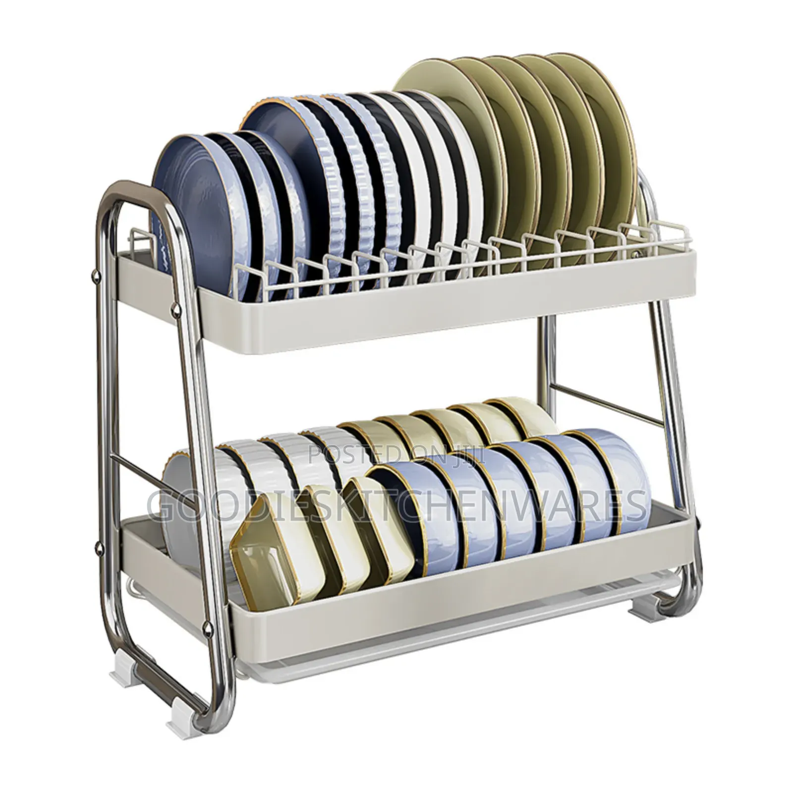 2 Step Stainless Steel Dish Rack/ Plate Rack High Quality