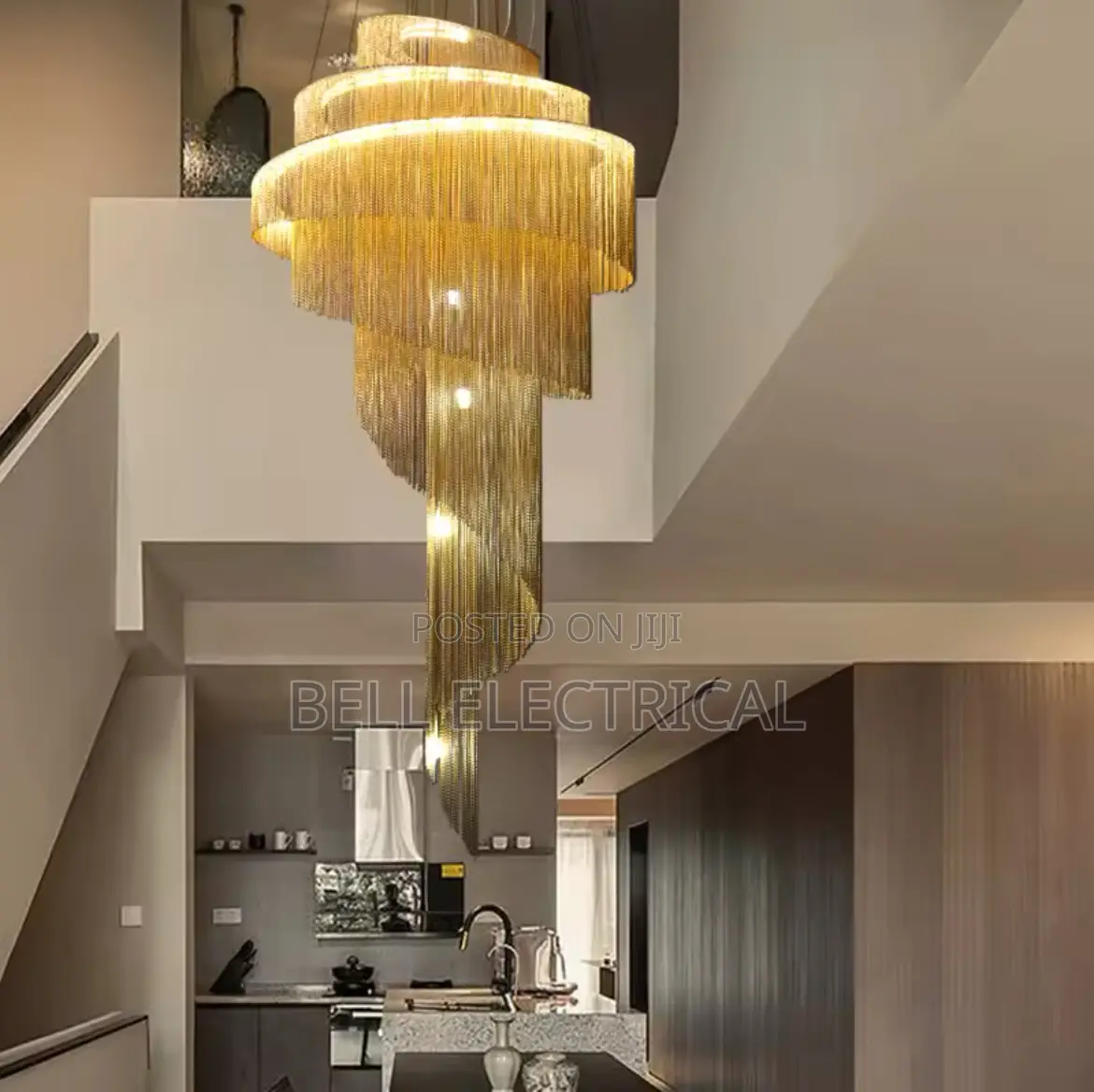Aluminum Chain Chandelier