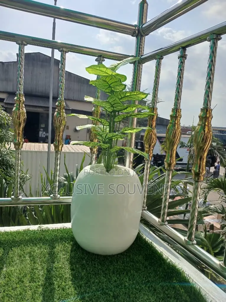 Unique Artificial Flower Vase Planter for Indoor/Outdoor