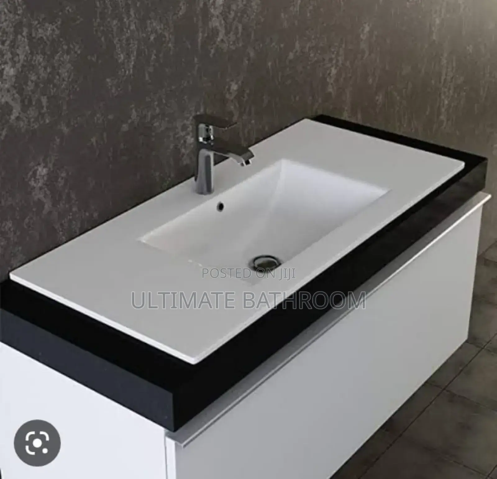 80cm White Insert Cabinet Basin