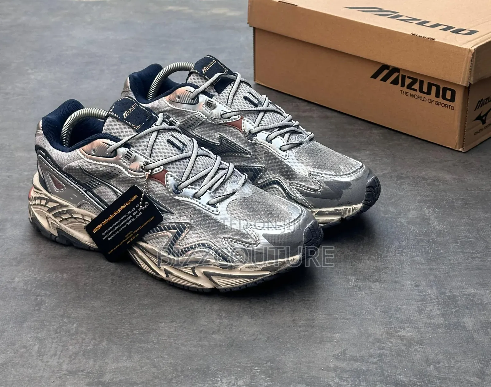 Original Mizuno Twe Grey Sneakers Available in Store