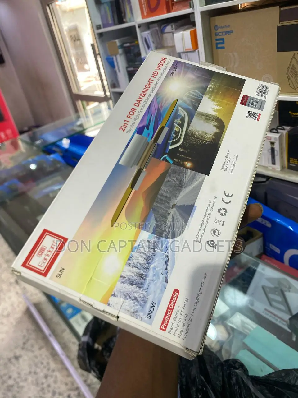 Earldom Day and Night Hd Visor Car Anti Reflection Mirror