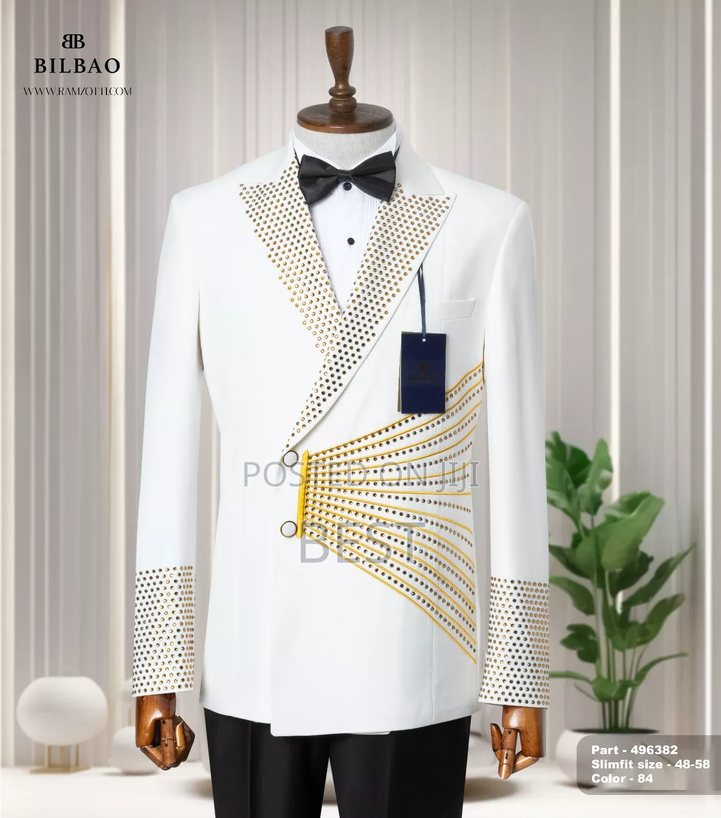 Bilboa Luxury Seremonial Stone White Suits Avl. Sizes=46-58