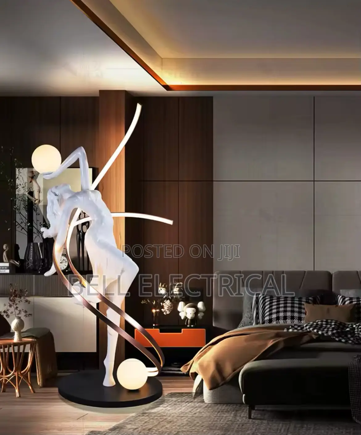 Misha White Goddess Statue Floor Lamp