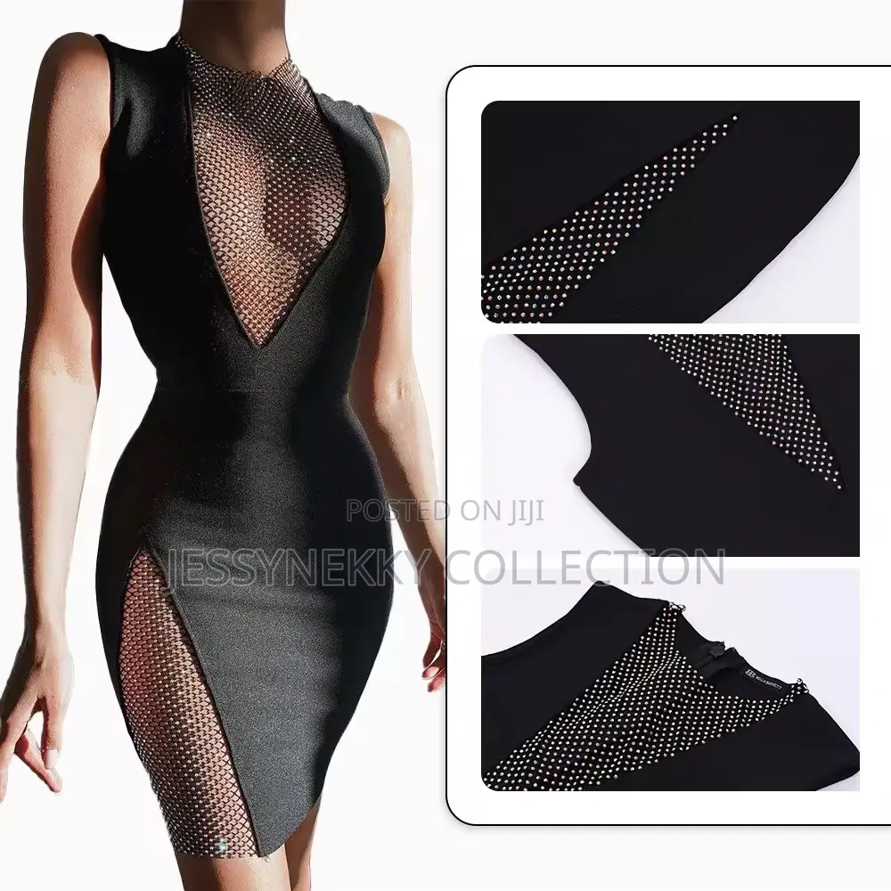 New Female Luxurious Gown With Net Opening