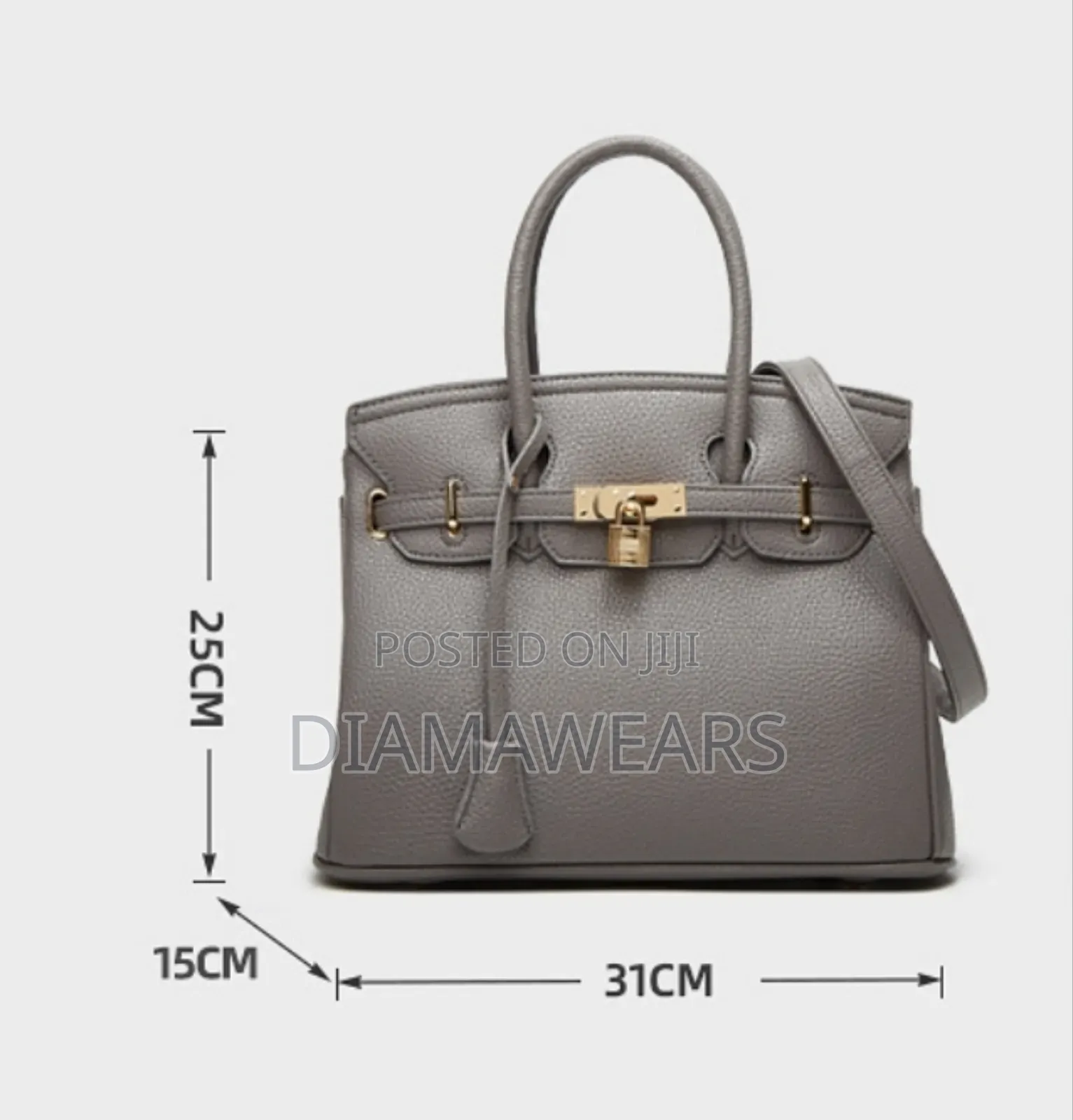 Khaki Quality Lether Ladies / Women Hand Bag06