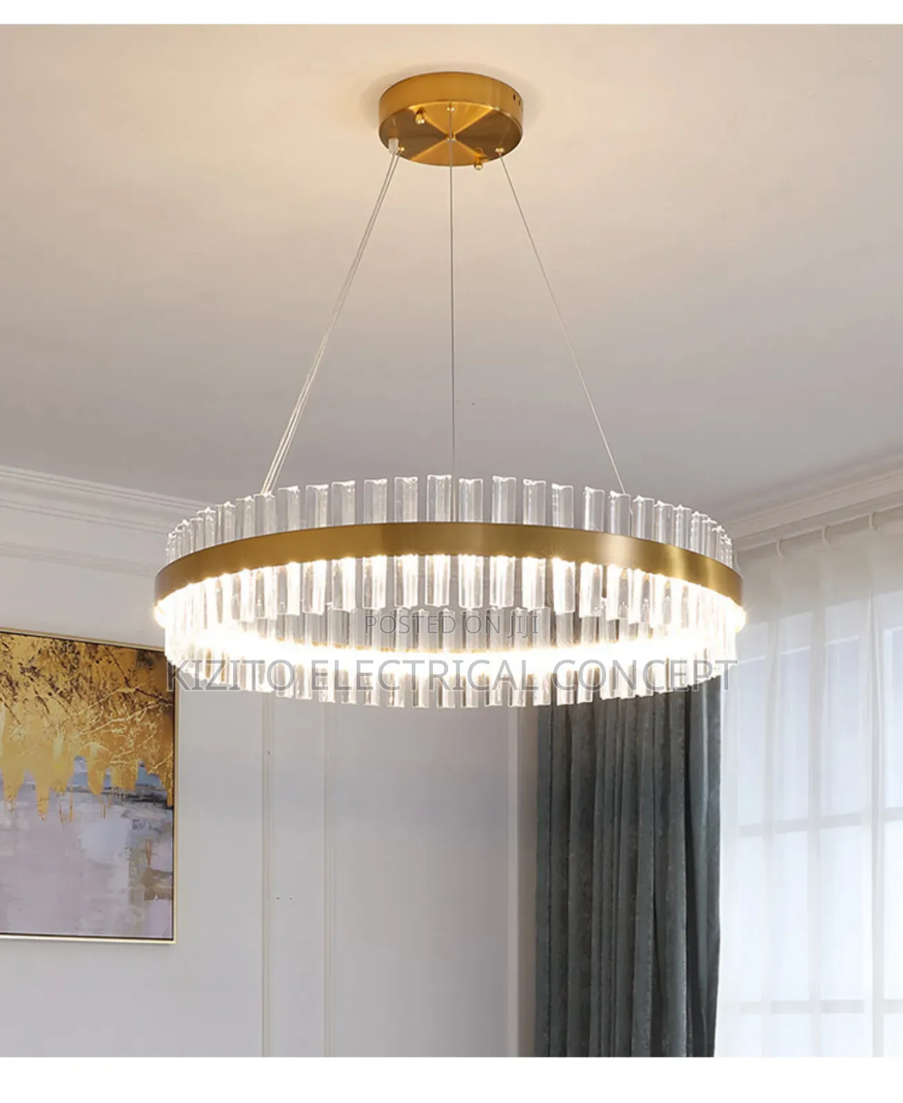 Crystal Glass Chandelier for Living and Dining Room Fixture