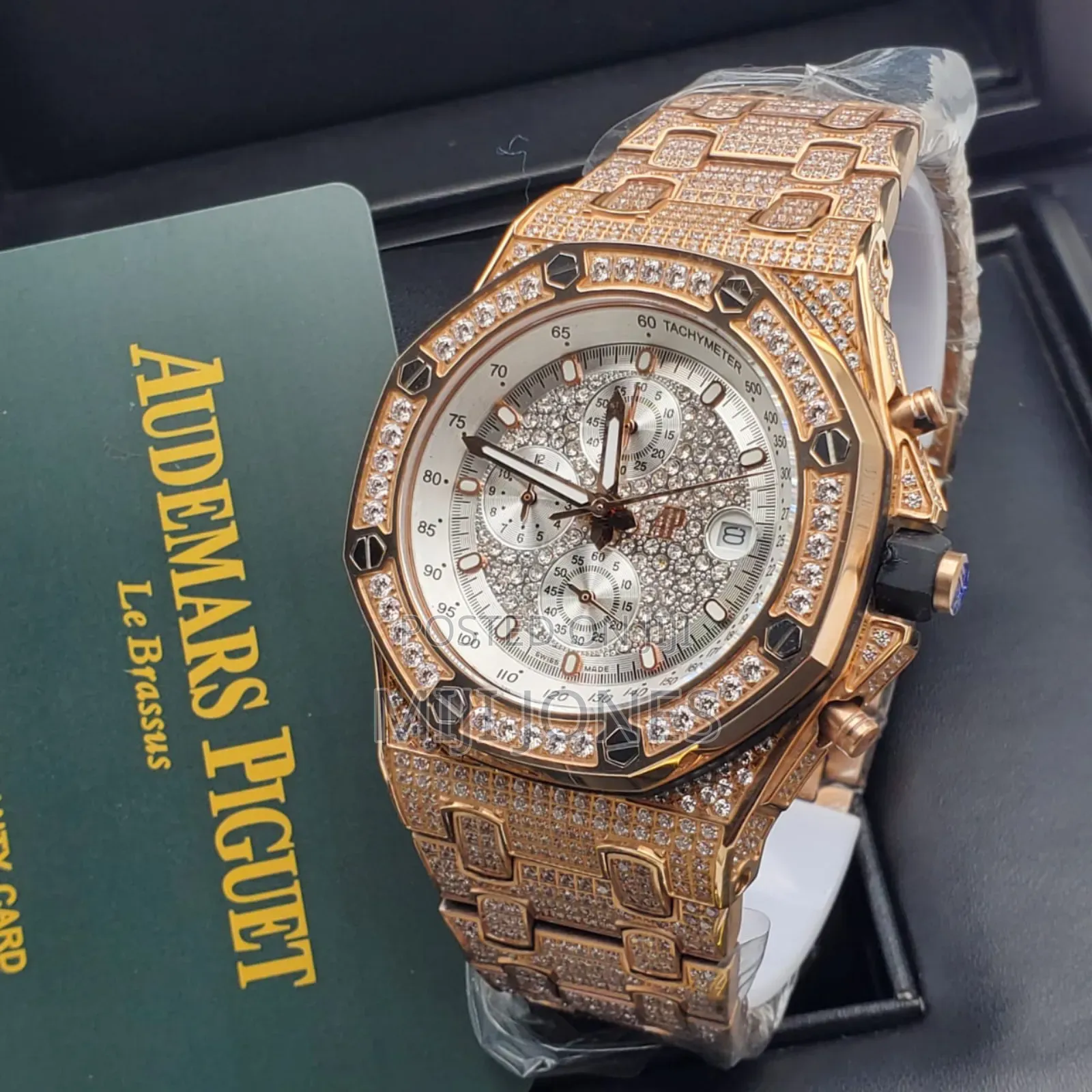 Men's Luxury Replica Ap Studded Chain Watch"