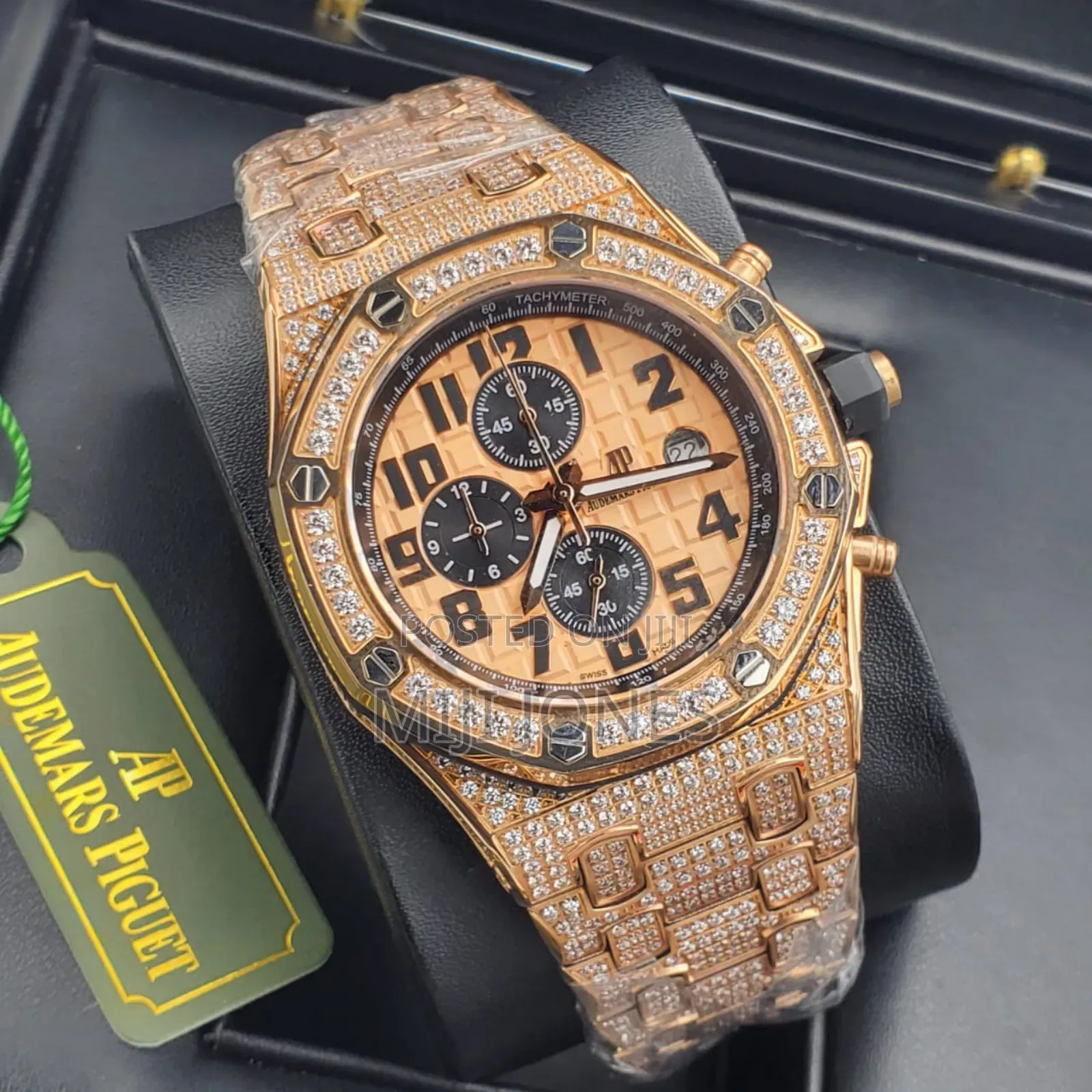 Men's Luxury Replica Ap Studded Chain Watch"