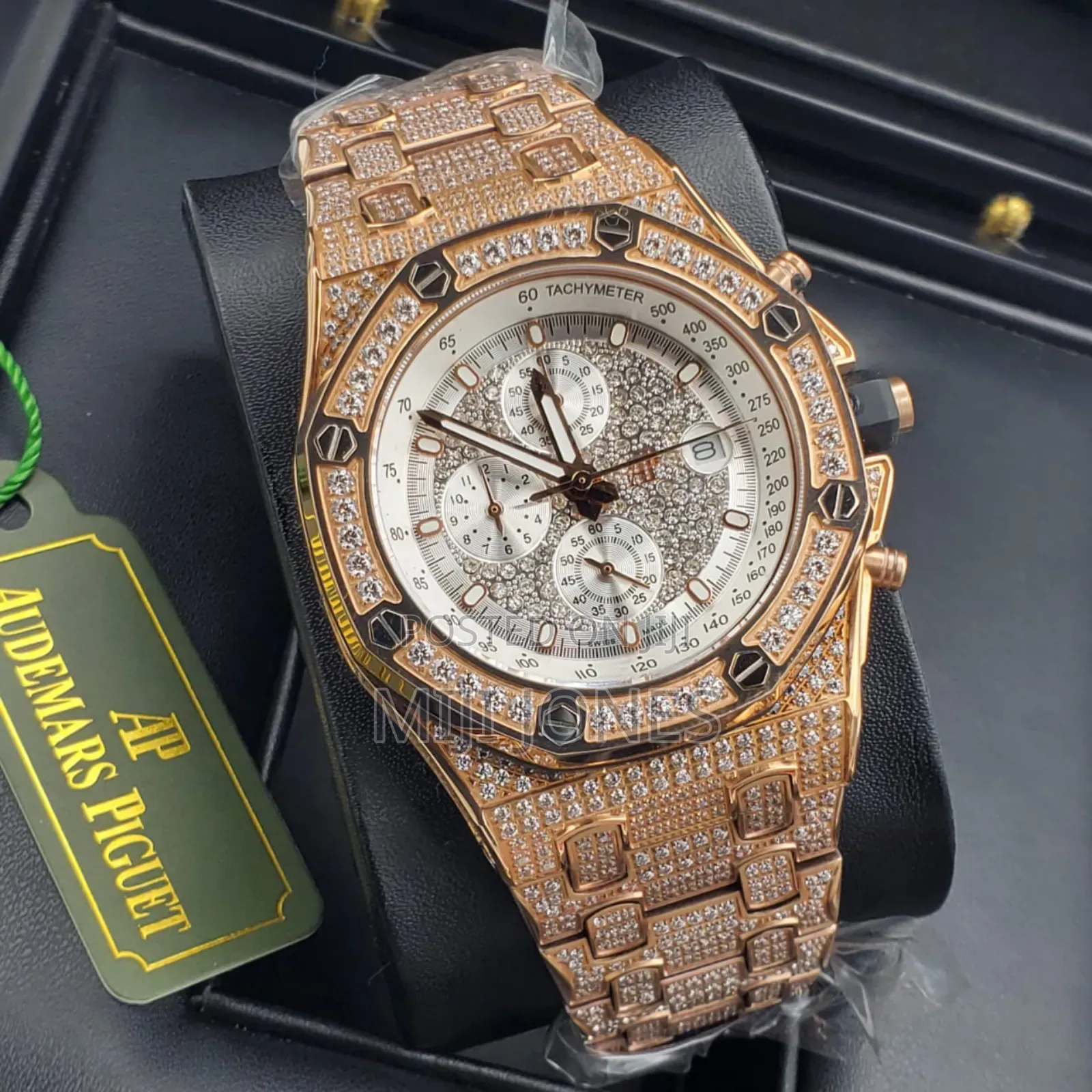 Men's Luxury Replica Ap Studded Chain Watch"