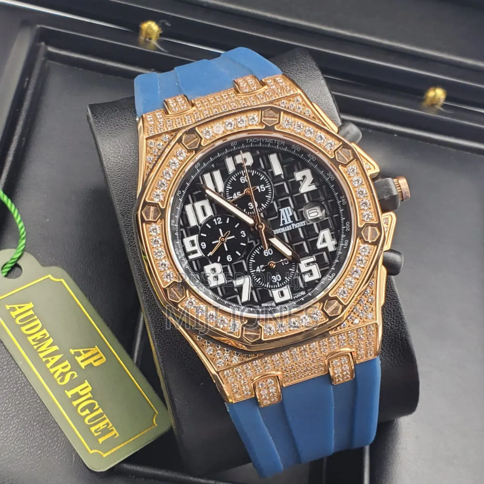 "Men's Luxury Replica Ap Studded Rubber Watch"