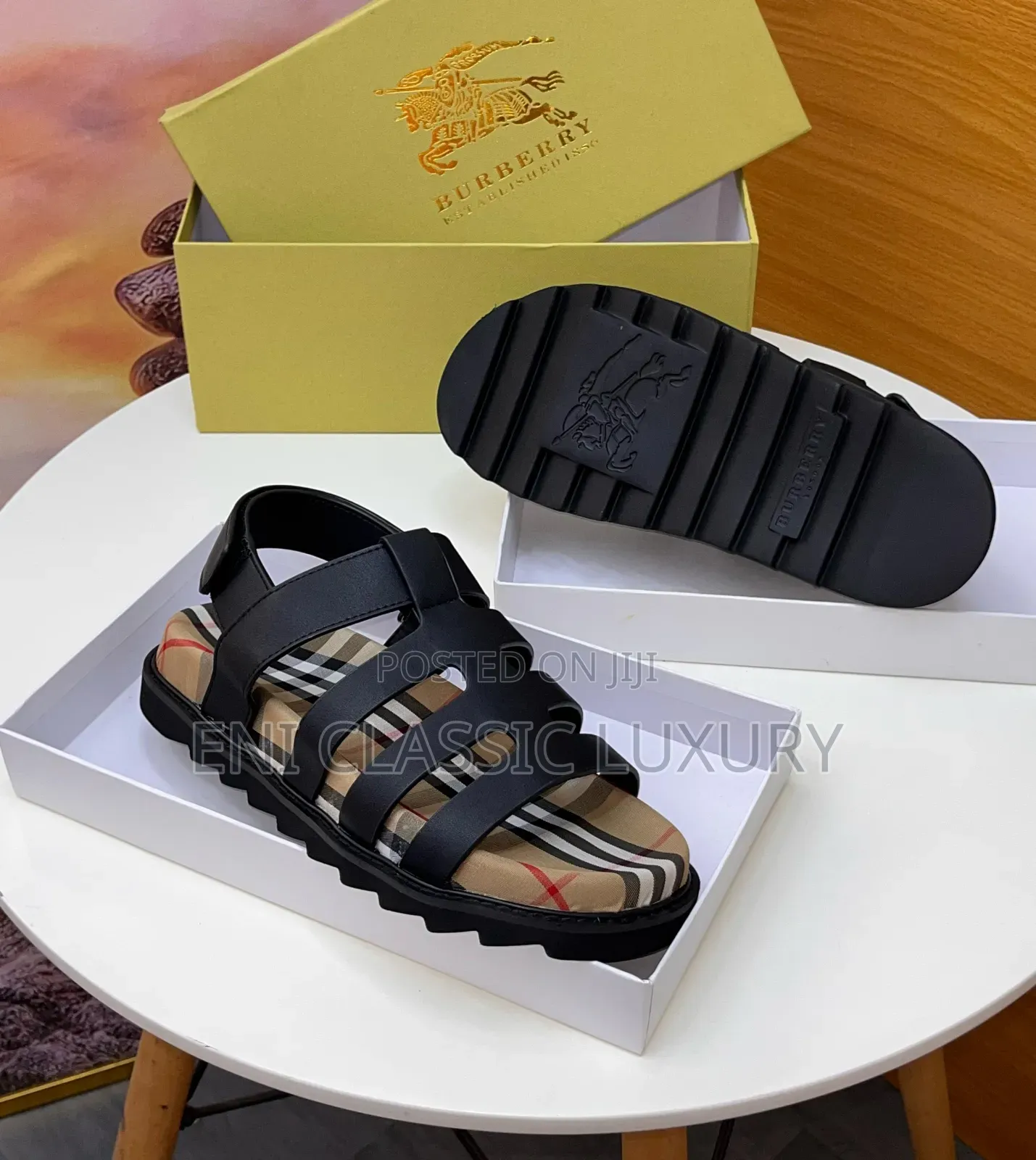 Original Luxury Burberry London Sandal Available In Store