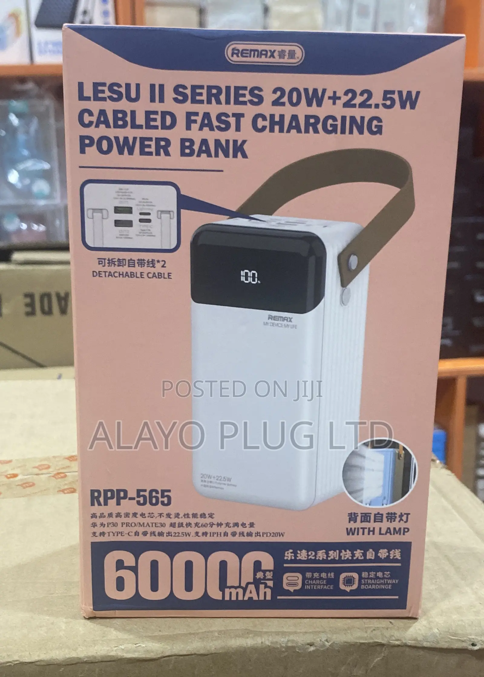 Laptop N Phone Powerbank Remax RPP-565 60000mah 20w+22.5w