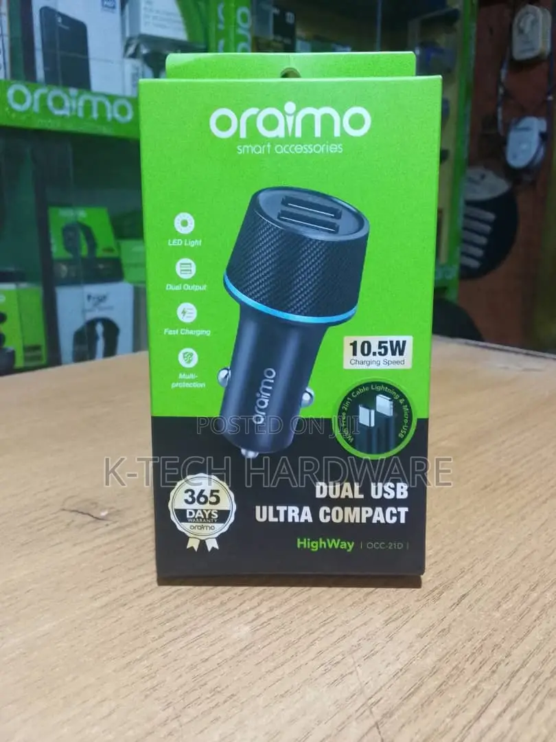 Oraimo Highway 10.5w Car Charger Kit