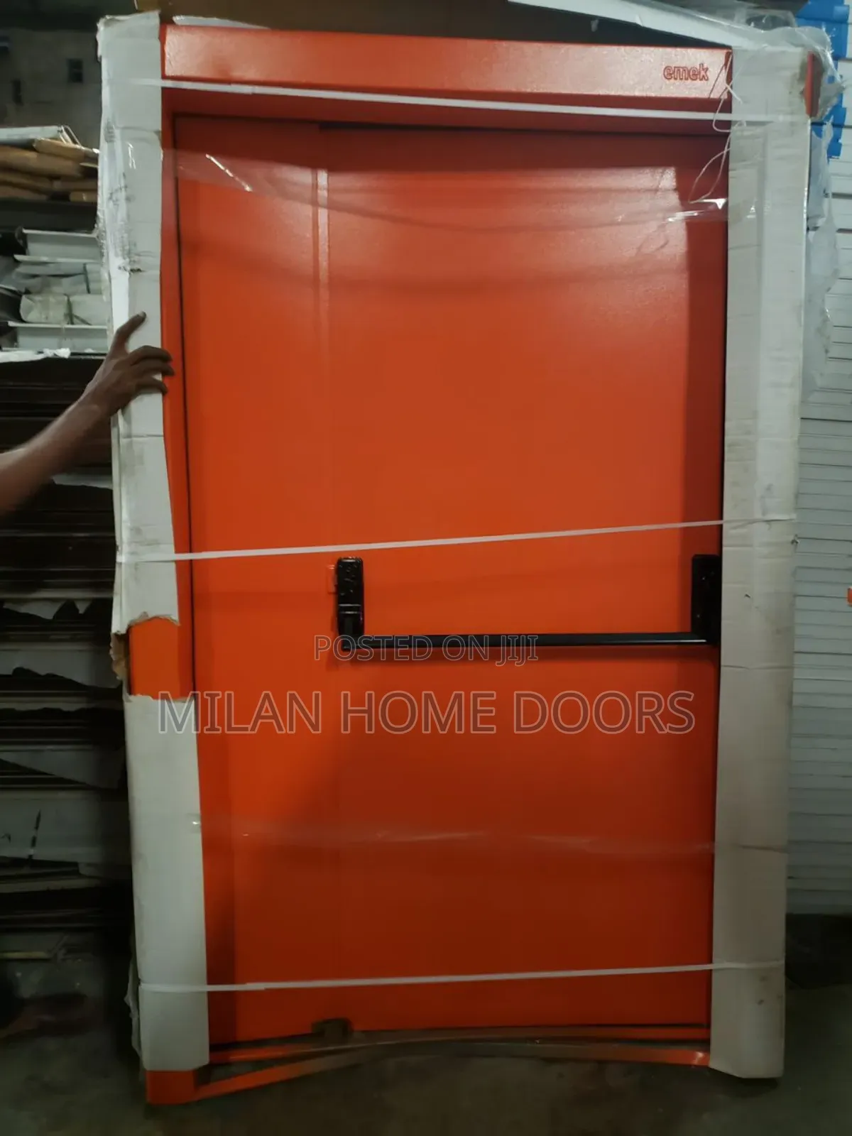 4ft by 7ft Orange Color Emergency Exit Security Door