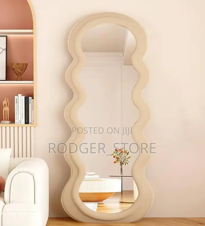 Quality Wave Full-Length Mirror, European Floor Mirror