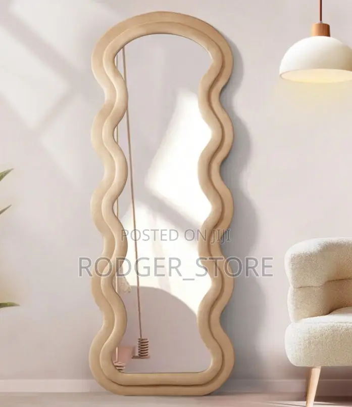 Quality Wave Full-Length Mirror, European Floor Mirror