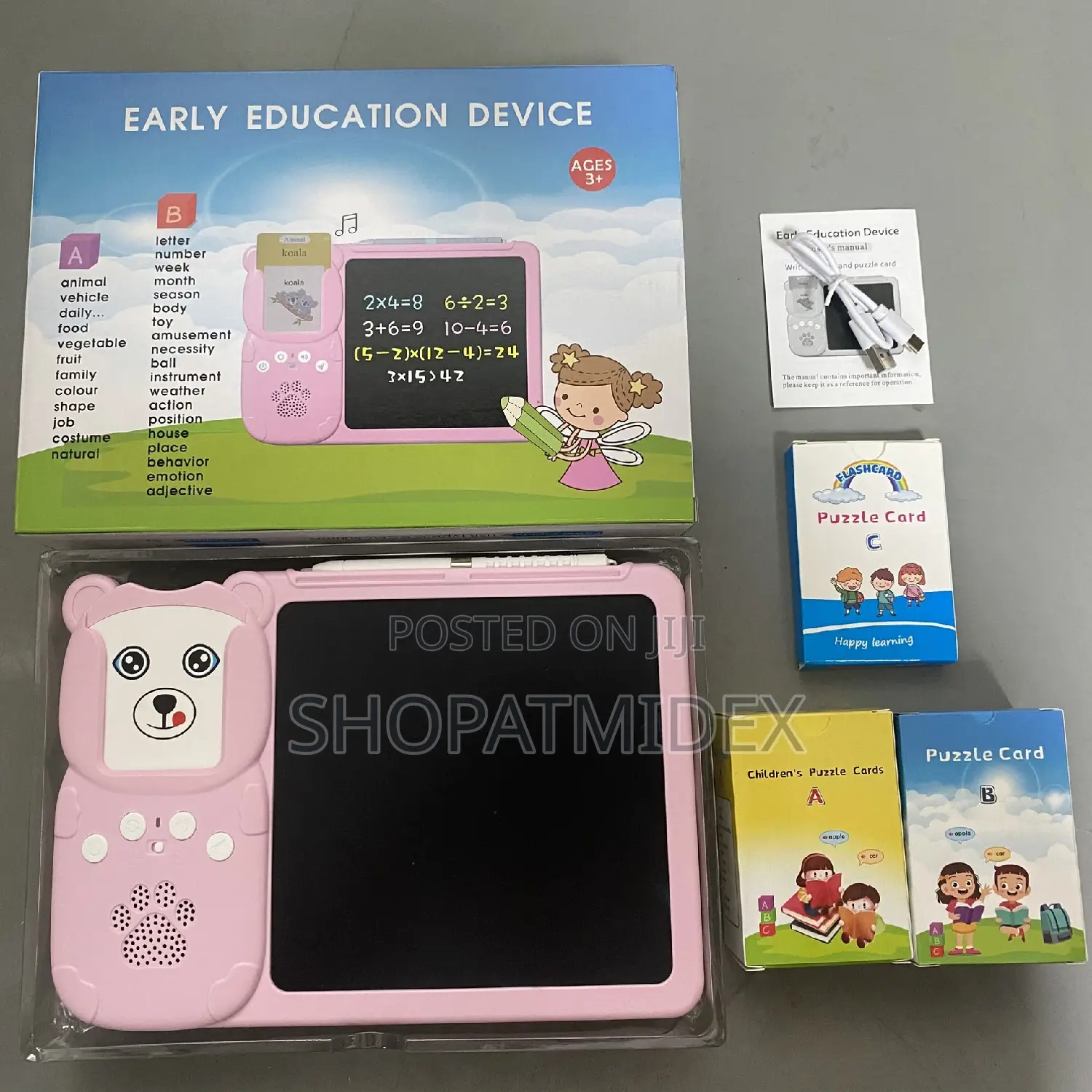Early Education Device With LCD Writing Tablet (Cards 122)