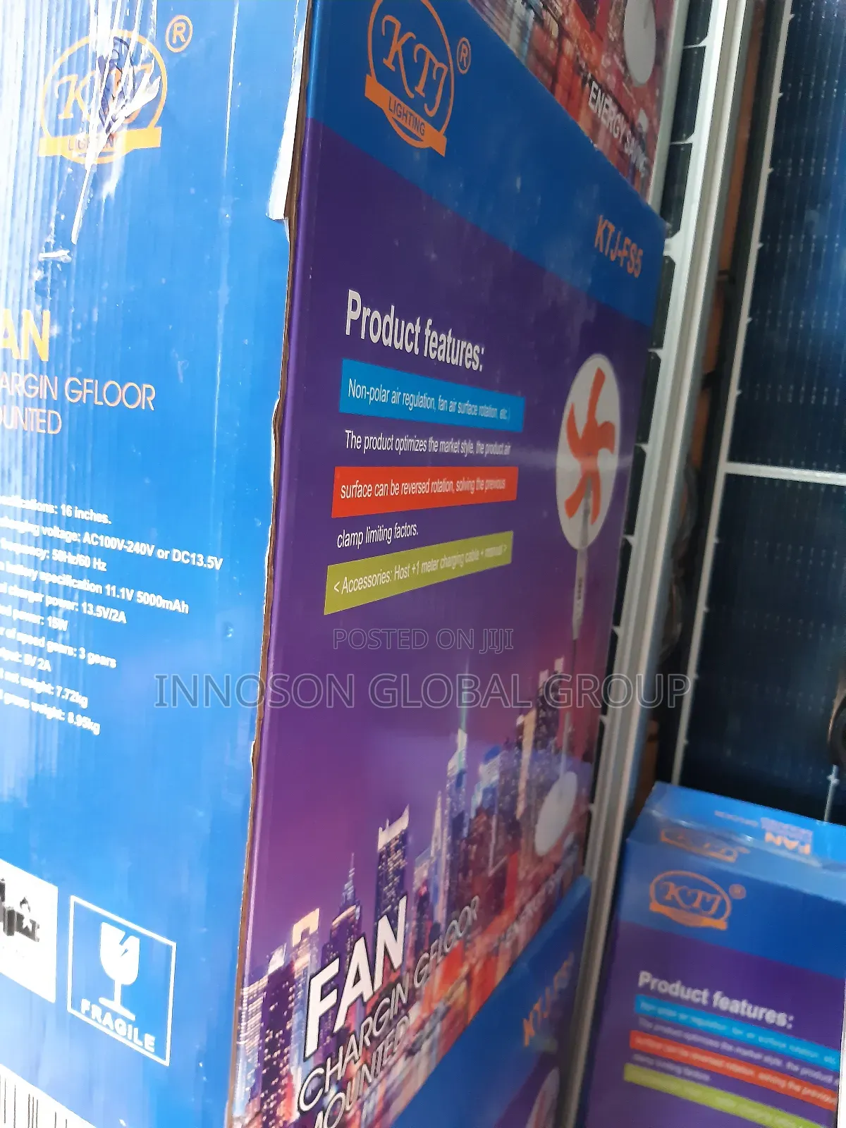 Ktj Rechargeable Solar Fan
