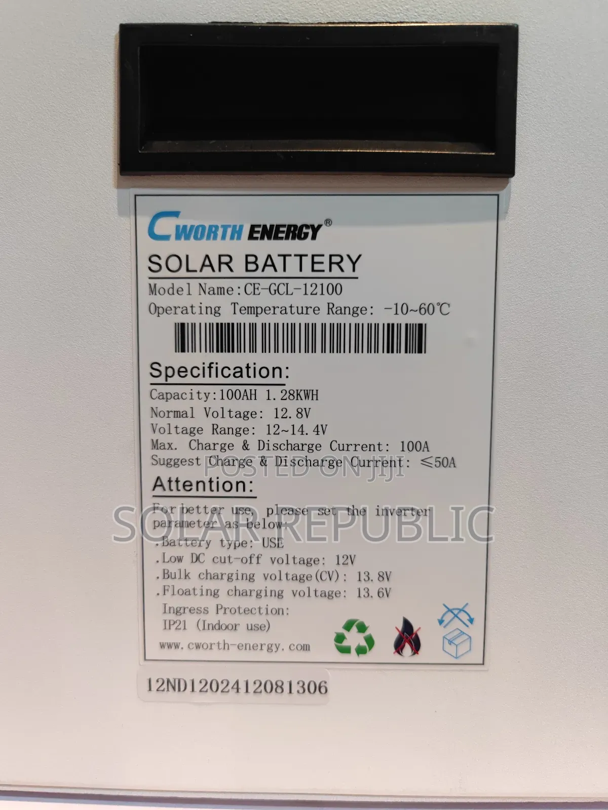 100a 12v Lithium Battery Cworth