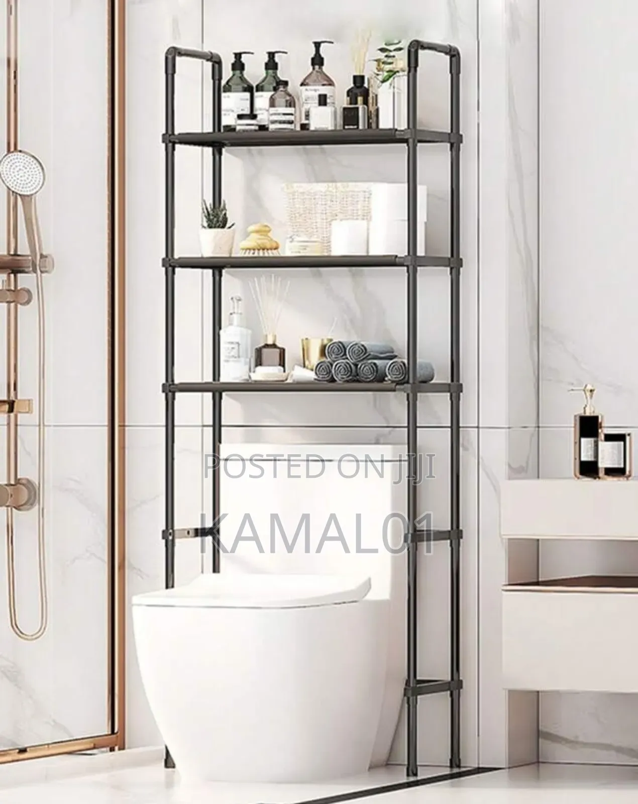 3-Tier H Shape Bathroom Storage Rack-Toilet Bathroom Shelves