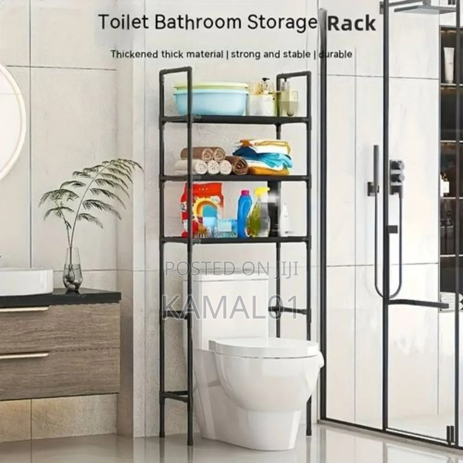 3-Tier H Shape Bathroom Storage Rack-Toilet Bathroom Shelves